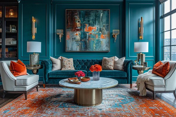 Quelles couleurs et matériaux pour un salon inspiré de l'art déco ?