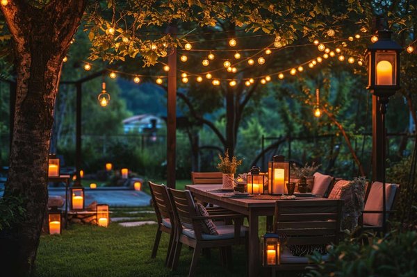 Les critères pour sélectionner un éclairage de jardin pour des soirées romantiques